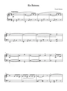 En Bateau - Claude Debussy (Piano-Vocal-Guitar (Piano Accompaniment))