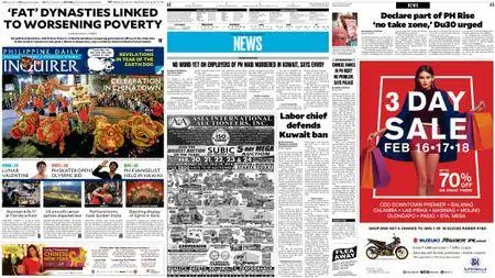 Philippine Daily Inquirer – February 16, 2018
