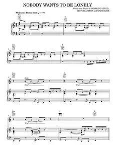 Nobody Wants To Be Lonely - Christina Aguilera, Desmond Child, Ricky Martin, Ricky Martin with Chris (Piano-Vocal-Guitar