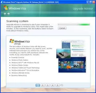 Windows Vista Upgrade Advisor RC1 Build 1.0.0000.309