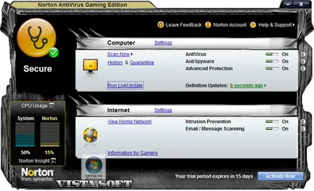 Norton AntiVirus 2009 Gaming Edition 16.1.0.33