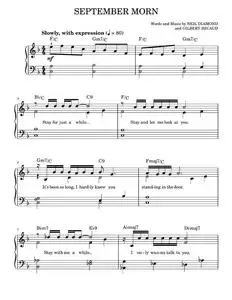 September morn - Neil Diamond (Easy Piano)