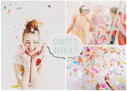 CreativeMarket - 25 Confetti Photoshop Overlays