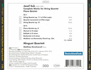 Minguet Quartett, Matthias Kirschnereit - Josef Suk: Complete Works for String Quartet; Piano Quintet (2014)