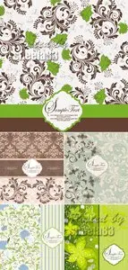 Pastel Floral Backgrounds Vector 2
