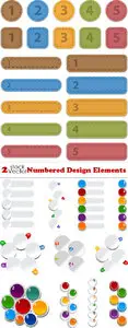 Vectors - Numbered Design Elements