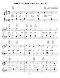 Christmas Sheet Music - Hark The Herald Angels Sing