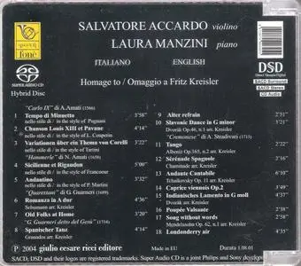 Salvatore Accardo & Laura Manzini - I Violini di Cremona (Omaggio a Kreisler), Vol. II (2004)