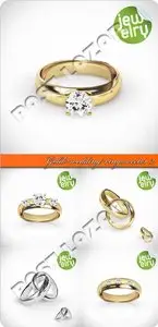 Wedding rings vector 2