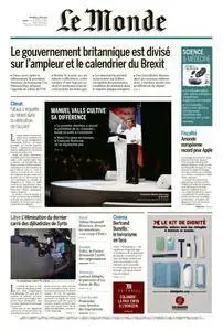 Le Monde du Mercredi 31 Août 2016