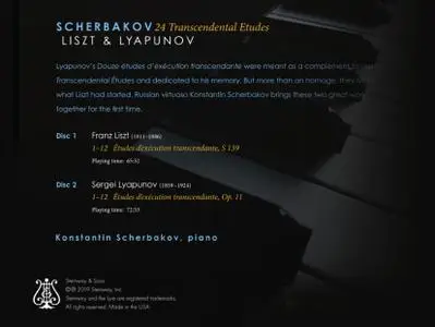 Konstantin Scherbakov - 24 Transcendental Etudes - Franz Liszt & Sergei Lyapunov (2019) {Steinway & Sons STNS 30098}