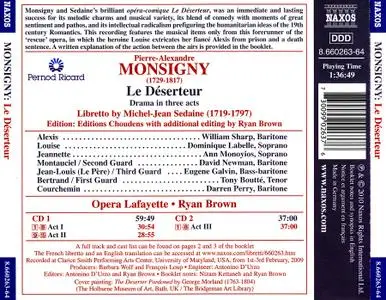 Ryan Brown, Opera Lafayette Orchestra - Pierre-Alexandre Monsigny: Le Déserteur (2010)