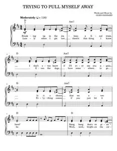 Trying To Pull Myself Away - Glen Hansard, Markéta Irglová, Once Movie, The Swell Season (Easy Piano)