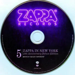 Frank Zappa - Zappa In New York (2019) {5CD Box Set, 40th Anniversary Deluxe Edition ZR20029 rec 1976}