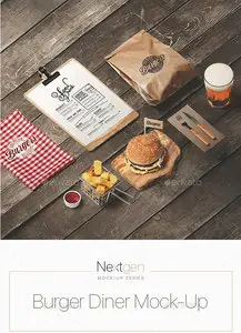 GraphicRiver - Burger Diner Mock-Up