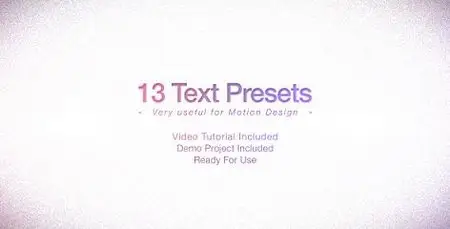 Text Presets Pack - Presets for After Effects (Videohive)