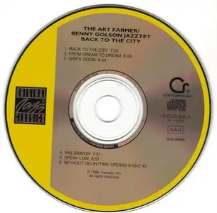Art Farmer - Back To The City (1986) {Contemporary OJCCD-842-2 rel 1995}