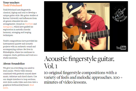 Soundslice - Acoustic fingerstyle guitar Vol. 1 with Todd Pritchard