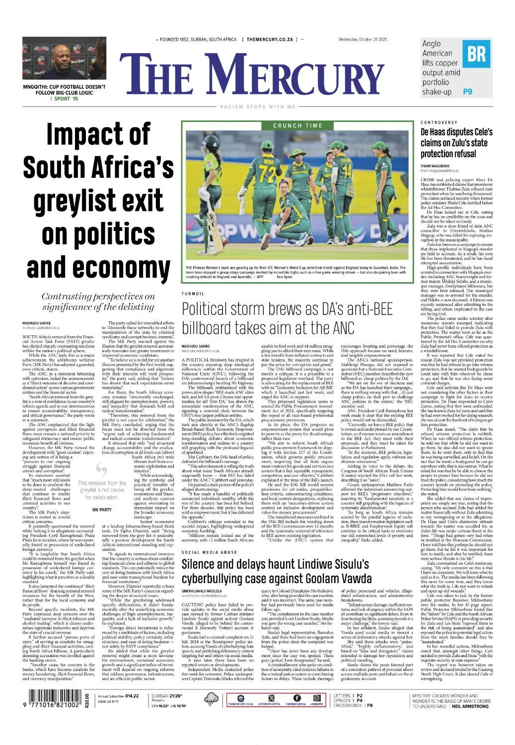 Mercury - 29 October 2025