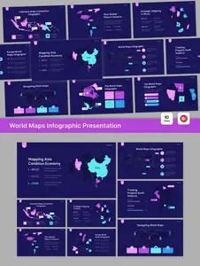 World Maps Infographic PowerPoint E3KRGEK