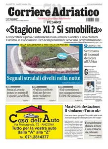 Corriere Adriatico Pesaro - 16 Settembre 2024