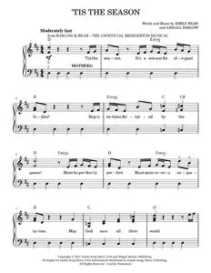 Tis The Season (from The Unofficial Bridgerton Musical) – Barlow & Bear (Easy Piano)
