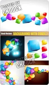 Background with cubes 2 - Stock Vector