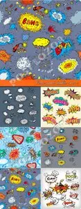 Comic speech bubbles vector 2