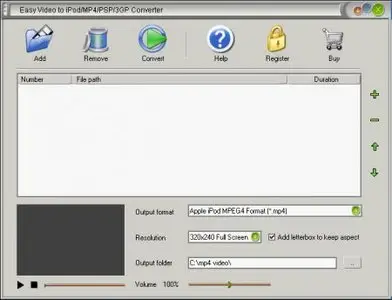 Easy Video to iPod MP4 PSP 3GP Converter 1.3.37