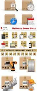 Vectors - Delivery Boxes Set 2