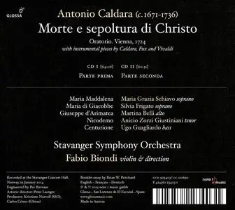 Fabio Biondi, Stavanger Symphony Orchestra - Antonio Caldara: Morte e sepoltura di Christo (2015)