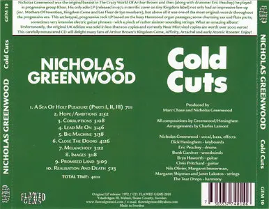 Nicholas Greenwood - Cold Cuts (1972) [Reissue 2010]
