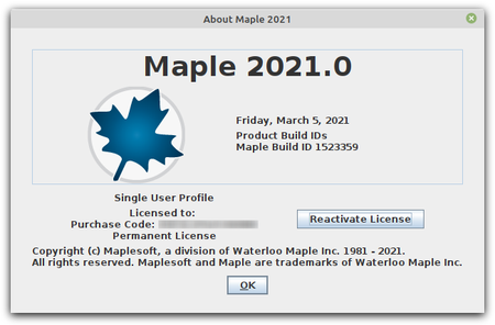 Maplesoft Maple 2021.0 Linux