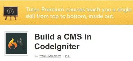 Build a CMS in CodeIgniter