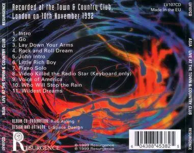 Asia - Live At The Town & Country Club (1999) {Japanese Edition}
