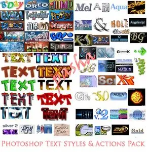 Photoshop Text Styles & Actions Pack
