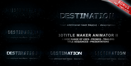 3D Title Maker Animator II - Project for After Effects (VideoHive)