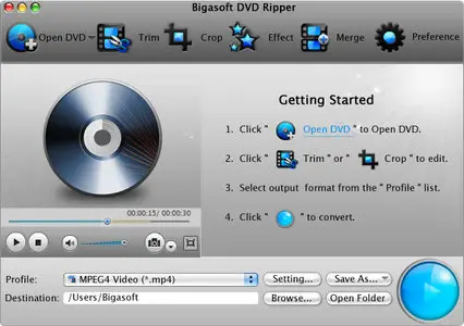 Bigasoft DVD Ripper for Mac 3.0.16.4428