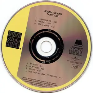 Sonny Rollins - Don't Ask (1979) [Remastered 1996]