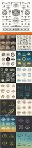 Vintage logo and typography elements vector 7