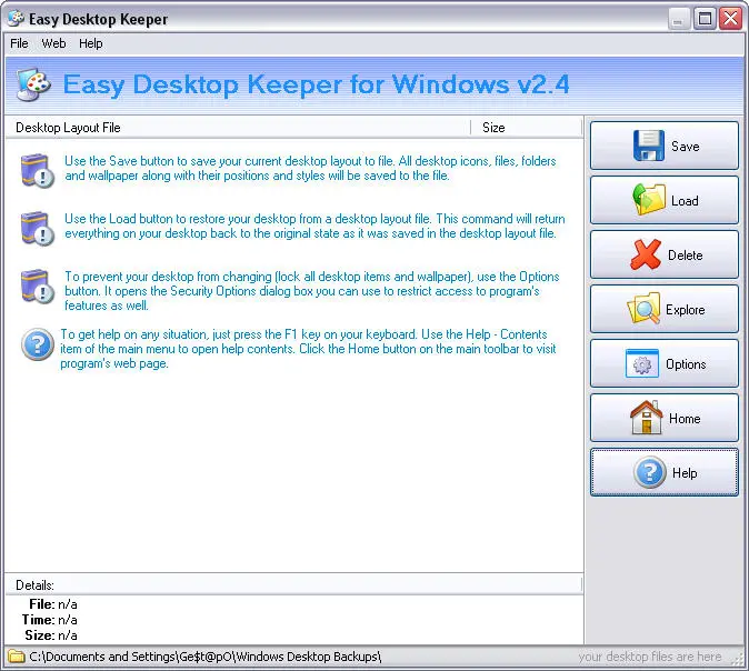 Easy Desktop Keeper v2.4
