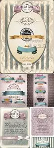 Vintage Retro Quality Labels Vector