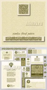 Seamless Floral Templates Vector