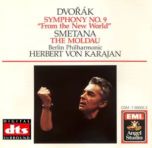 Dvorak - New World Symphony & Smetana-Vltava: Berliner Philarmoniker-Von Karajan DTS CD Quad mix
