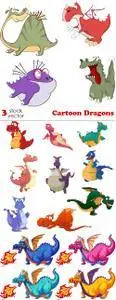 Vectors - Cartoon Dragons