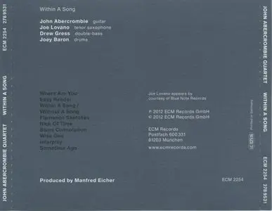 John Abercrombie Quartet - Within A Song (2012) {ECM 2254}