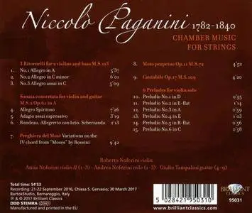 Roberto Noferini, Anna Noferini, Andrea Noferini & Giulio Tampalini - Paganini: Chamber Music for Strings (2017)