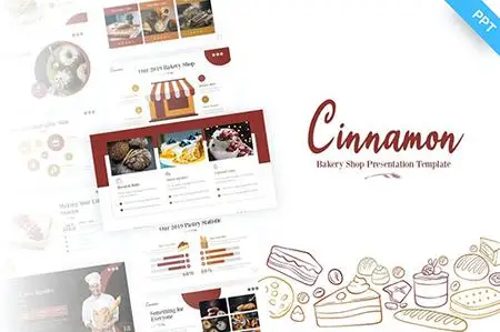 Cinnamon Bakery Food PowerPoint Template