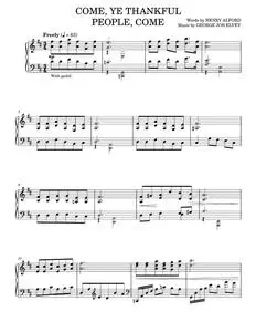 Come, Ye Thankful People, Come - Henry Alford and George Job Elvey (Piano Solo)