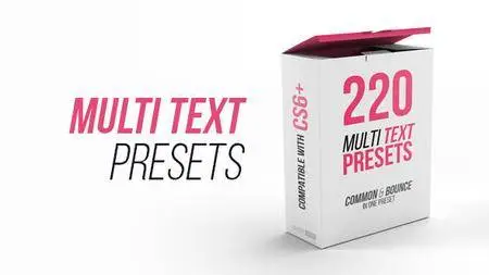 Multi Text Presets - Presets for After Effects (VideoHive)